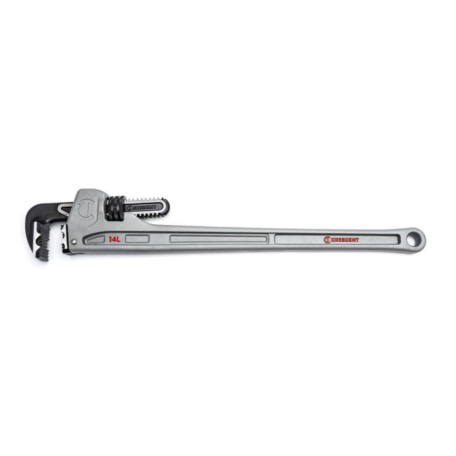 14" Crescent Aluminum K9 Long Handle Pipe Wrench - Plumbing Wrench with Adjustment Ring Thread Pitch - Premium Hand Tool - 14" - CAPW14L