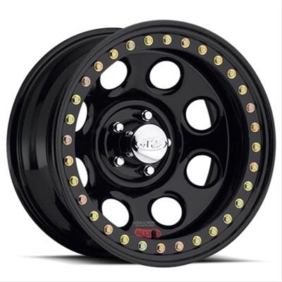 Raceline RT81 Wheels Rock 8 Beadlock Black Wheel with Alloy Steel (16 x 8. inches /1 x 1 mm, 19 mm Offset)