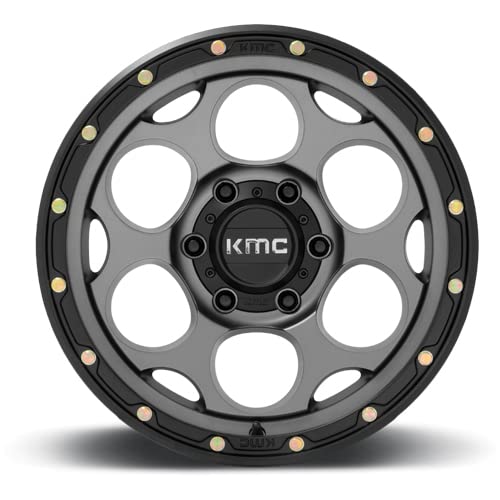 KMC Wheels Dirty Harry KM541 Satin Gray with Black Lip Wheel with Aluminum (17 x 8.5 inches /6 x 135 mm, 0 mm Offset)