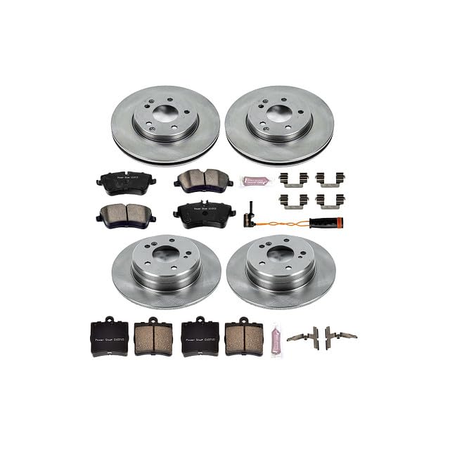 Brake Kit PowerStop For C230 2002-2005, C240 2001-2005 [Model Specific] - Autospecialty Front and Rear OE Disc Rotors & Ceramic Brake Pads Replacement, KOE2812
