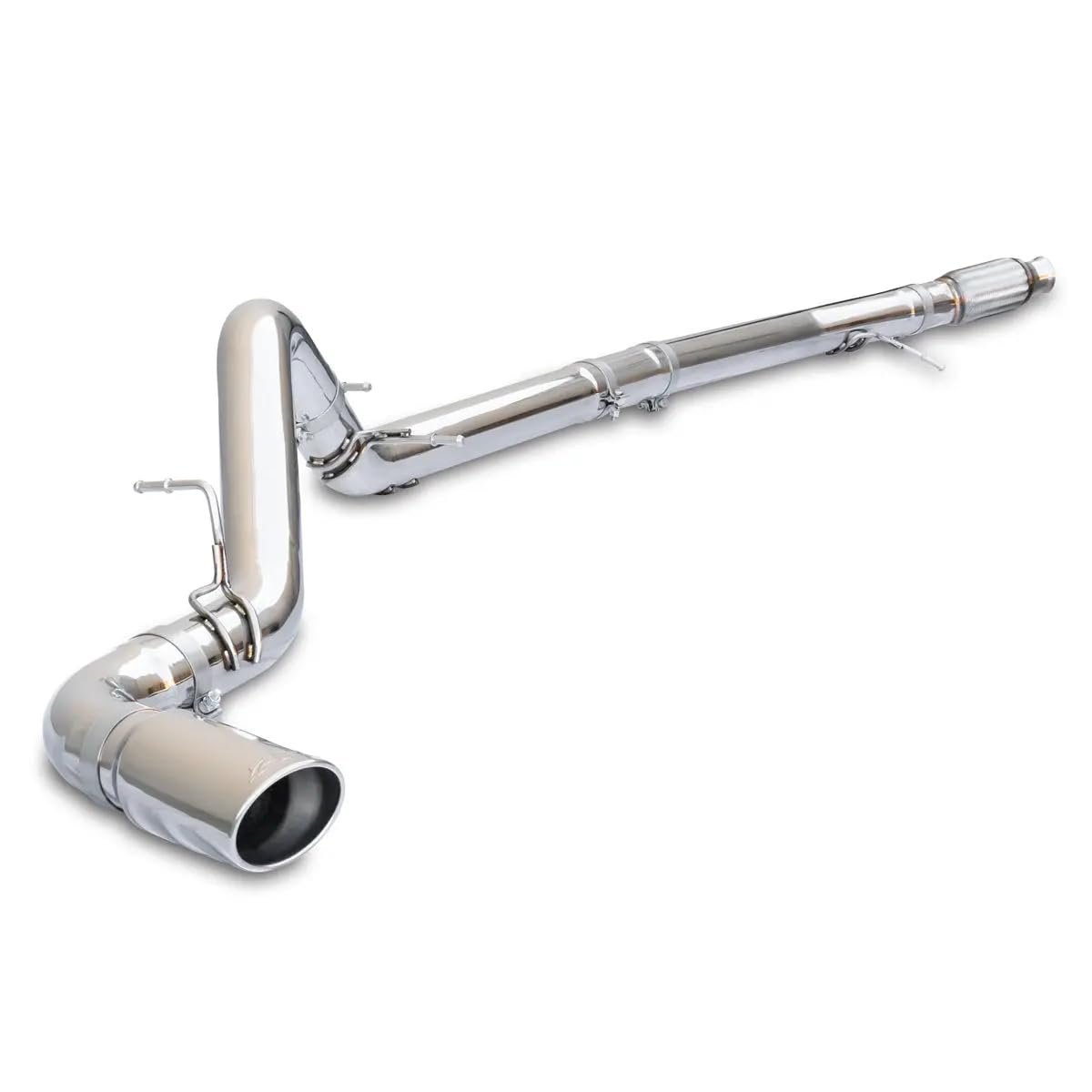 304 Stainless Steel 2020-2022 GM 3.0L Duramax Cat-Back Performance Exhaust Kit - Single Exit Polished Tubes Polished Tips