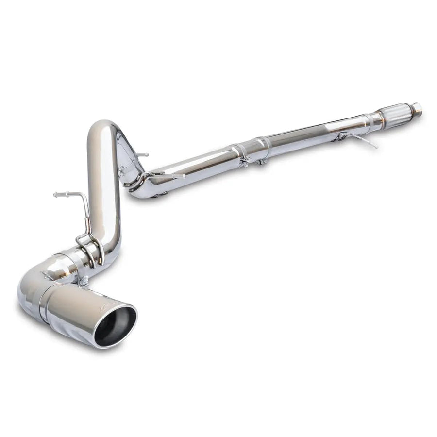 304 Stainless Steel 2020-2022 GM 3.0L Duramax Cat-Back Performance Exhaust Kit - Single Exit Polished Tubes Polished Tips