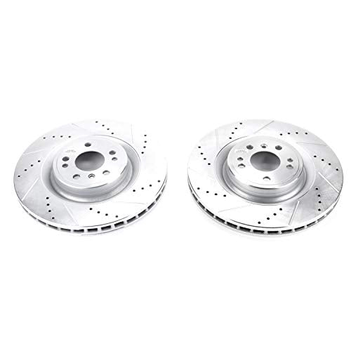Power Stop Front EBR1452XPR Evolution Drilled & Slotted Rotor Pair, 1 Pack