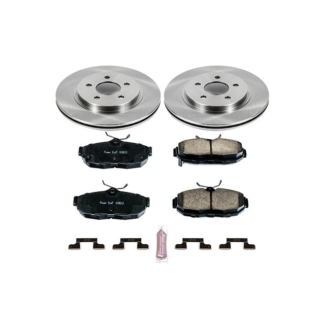 Power Stop KOE5941 Rear Replacement Brake Kit-OE Brake Rotors & Ceramic Brake Pads For Mustang Ford 2012 [Model Specific]