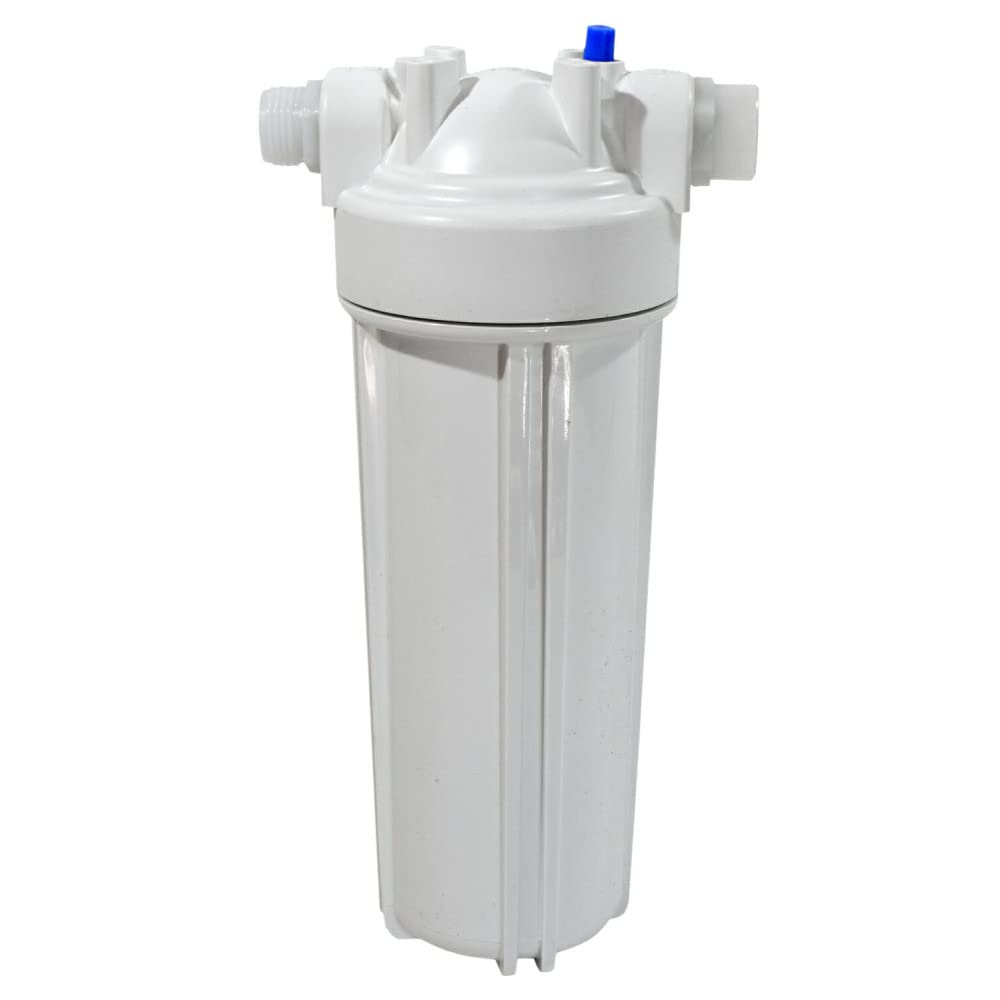 Exterior VALTERRA A01-1138 Filter System Single Housing with Carbon Block Cartridge, Wall Mount Bracket, and Wrench