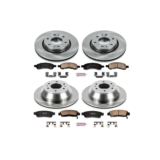 POWERSTOP Autospecialty KOE2085 Front and Rear Replacement Brake Kit-OE Brake Rotors & Ceramic Brake Pads For Buick Rainier, Chevrolet Trailblazer, GMC Envoy, Isuzu Ascender [Model Specific]