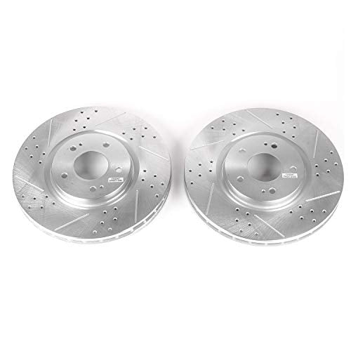 Power Stop Front JBR1109XPR Evolution Drilled & Slotted Rotor Pair For Mitsubishi Lancer 2003-2006 [Model Specific]