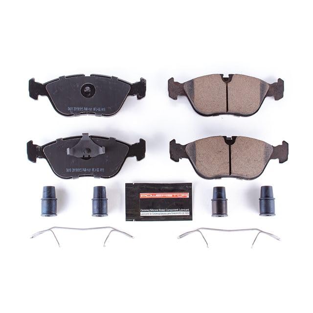 Power Stop Z23-618 Z23 Evolution Sport Carbon Fiber Infused Ceramic Brake Pads with Hardware For Volvo 850, Volvo C70, Volvo S70, Volvo V70 [Model Specific]