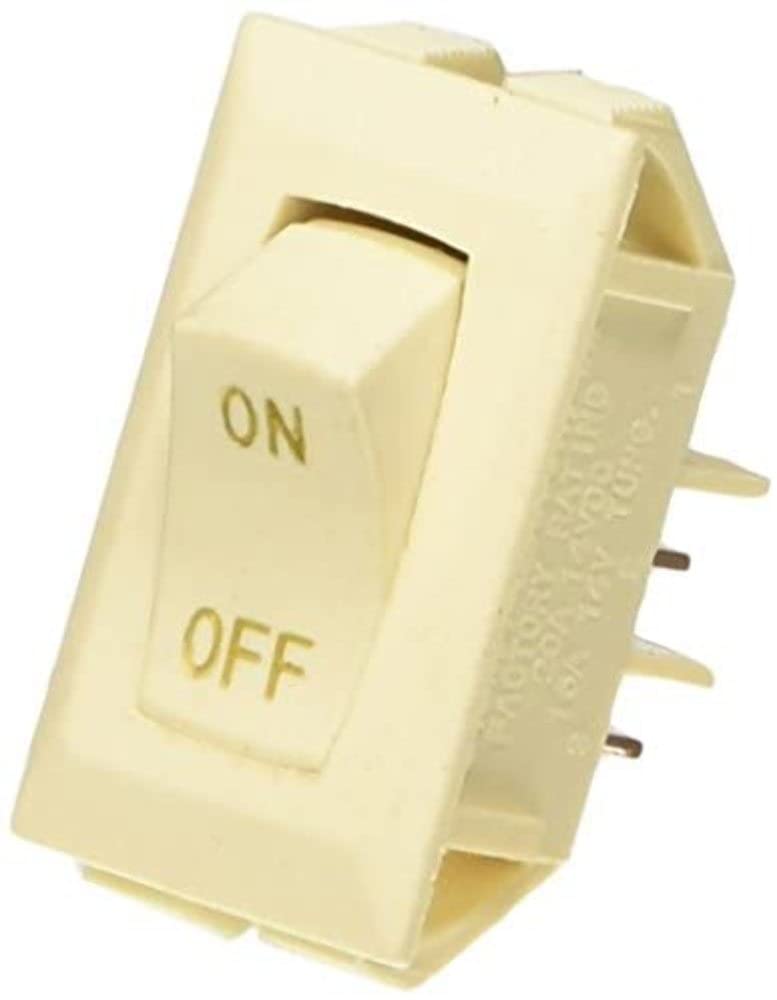 RV DESIGNER S279 - Switch RV Designer, Rocker, 10A, On/Off, SPST, Ivory w/ Gold S279
