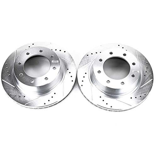 Power Stop Front JBR1573XPR Evolution Performance Drilled, Slotted & Plated Brake Rotor Pair For Nissan NV1500 2012-2021, Nissan NV2500 2012-2021, Nissan NV3500 2012-2021 [Model Specific]