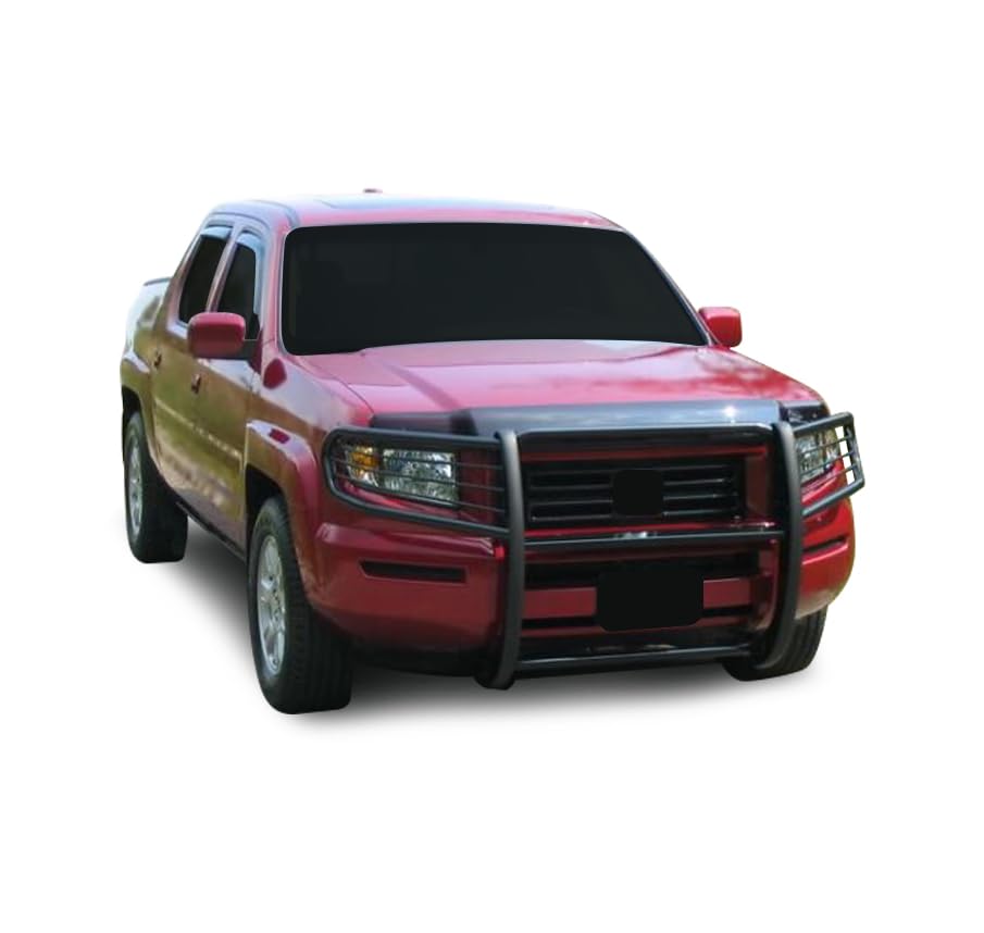 Bumper Guard Black Horse Grille brush Modular Black Compatible with 2006-2014 Honda Ridgeline-17A152500A1MA