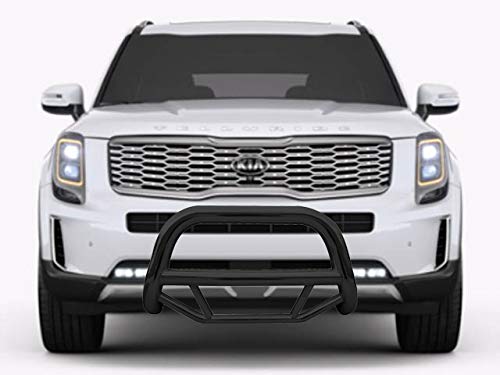 Max Bull Bar Black Off Road Black Horse No Skid Plate Compatible with 2020-2023 Kia Telluride|2020-2023 Hyundai Palisade-MBB-B7502
