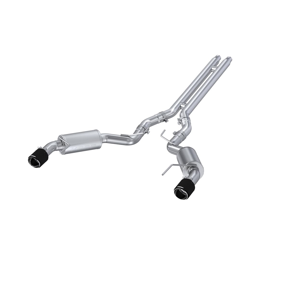 3" Cat Back Dual Split Rear T304 Stainless Steel with Carbon Fiber Tips (Street Version)