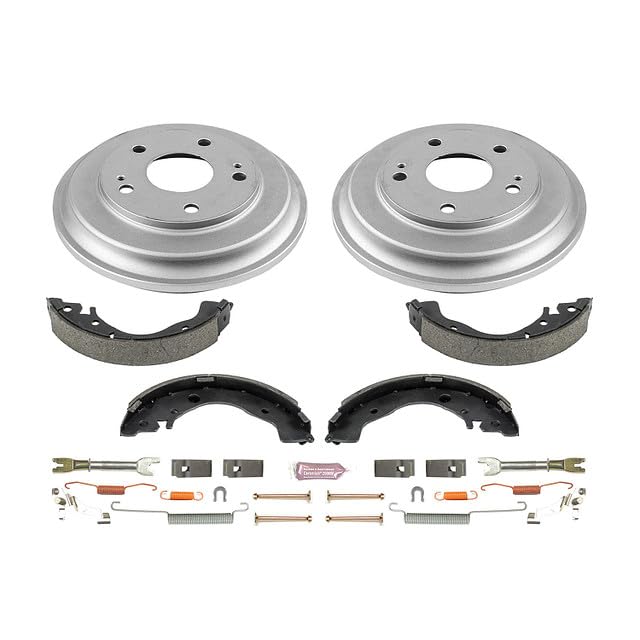 Power Stop Autospecialty KOE15397DK Rear Replacement Brake Kit-OE Brake Drums & Ceramic Brake Pads For Honda Civic 2006-2011 [Model Specific]
