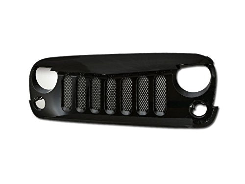 7149281 Armordillo USA Mesh Grille Fits 2007-2018 Jeep Wrangler JK Model - Gloss Black