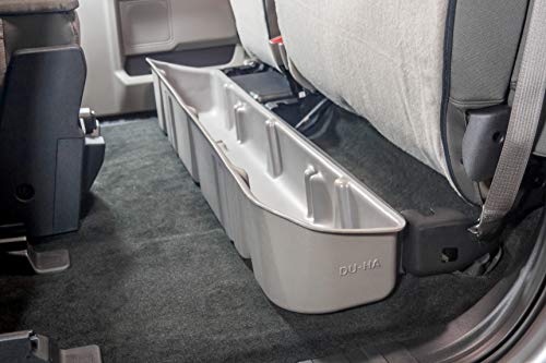 Under Seat Storage DuHa 20106 fits 2015-2025 Ford F150 SuperCab & 2017-2025 Ford F250 F350 F450 F550 SuperCab | Black Heavy-Duty Back Seat Organizer | Includes Dividers