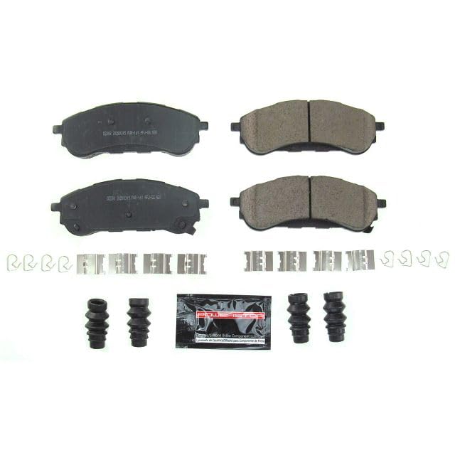 Power Stop Z23-2208 Z23 Evolution Sport Rear Carbon Fiber Infused Ceramic Brake Pads with Hardware For Ford Ranger 2019-2022 [Model Specific]