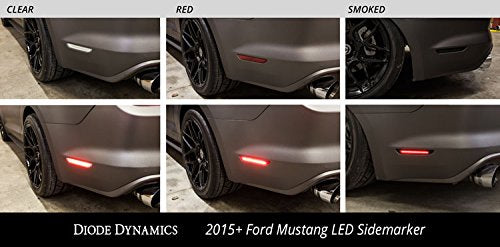 LED Sidemarkers Diode Dynamics for 2015-2021 Ford Mustang, Clear (Set)