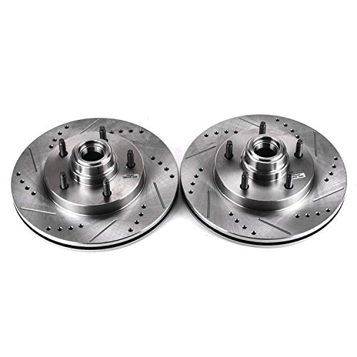 Power Stop AR8556XPR Evolution Front Drilled & Slotted Rotor Pair For Ford F-150 1997-1999 [Model Specific]