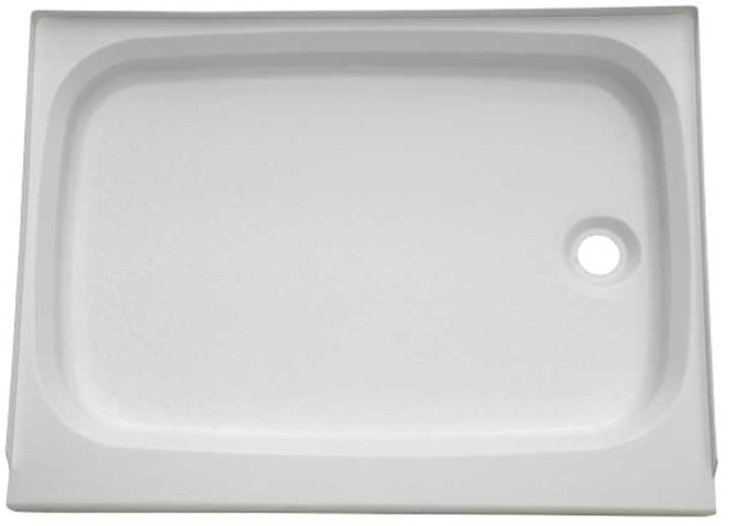 24" x 46" Lippert Replacement White Shower Pan with Right Drain for RVs, Manufactured Homes, Travel Trailers, 5th Wheels, and Motorhomes - 210383