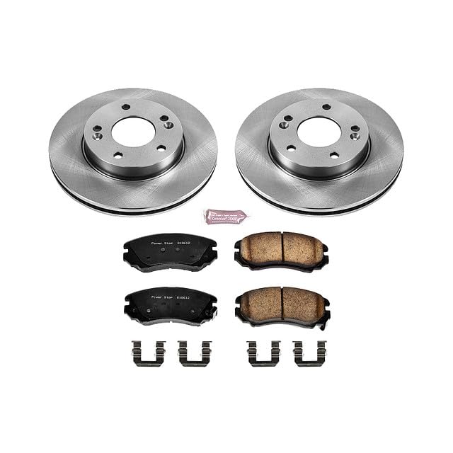 Power Stop Autospecialty KOE6309 Front Replacement Brake Kit-OE Brake Rotors & Ceramic Brake Pads For Kia Soul 2010-2011 [Model Specific]