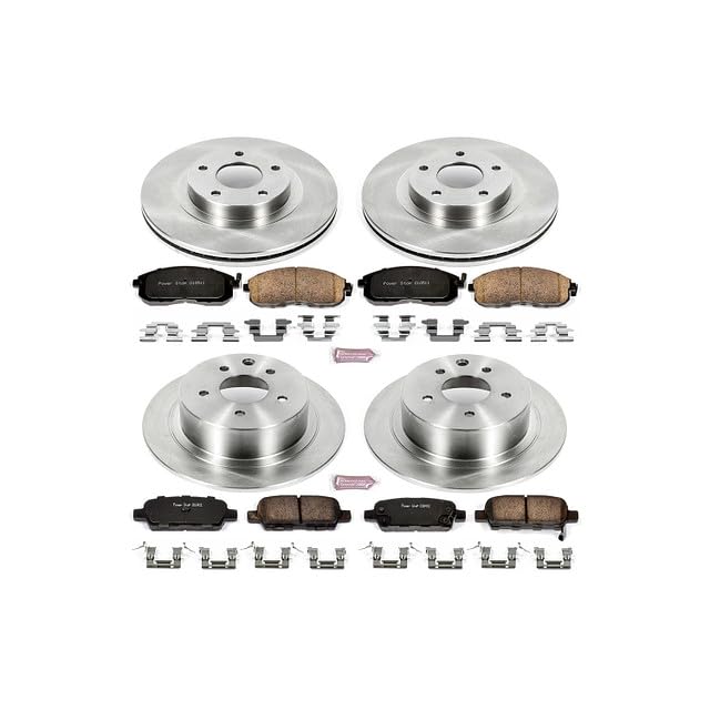 POWERSTOP Autospecialty KOE2283 Front and Rear Replacement Brake Kit-OE Brake Rotors & Ceramic Brake Pads For Nissan Altima 2002-2006 [Model Specific]