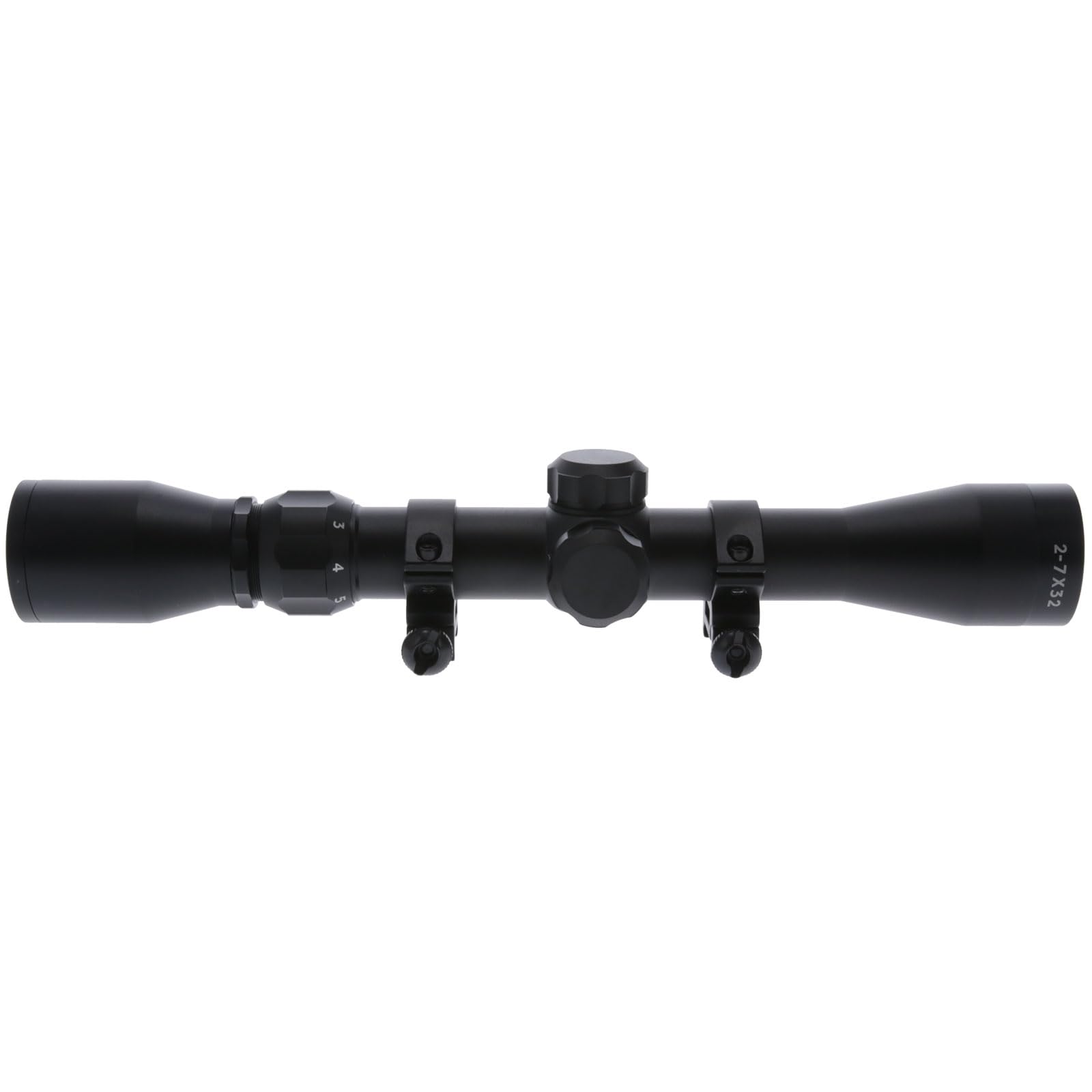 TRUGLO Hunting TRUSHOT Shooting Durable Waterproof Fogproof Shock Resistant 1" Aluminum Tube Duplex Reticle Riflescope | Scope Rings Included - Weaver-Style, 2-7 x 32mm