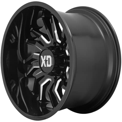 XD Wheels Tension Xd858 Gloss Black Milled Wheel with Alloy Steel (22 x 12. inches /8 x 125 mm, -44 mm Offset)