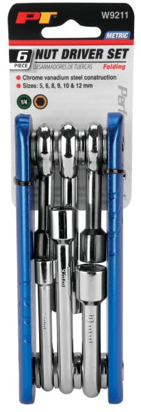 W9211 Performance Tool 6Pc Met Folding Nut-Driver Set