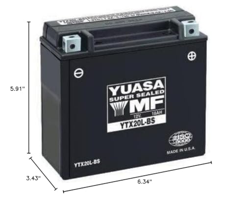 YTX16-BS-1 Yuasa Maintenance Free AGM Battery with Acid pack