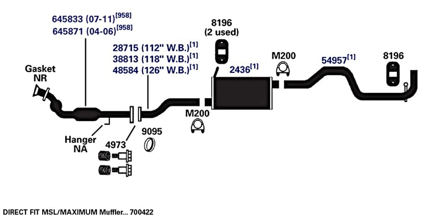 Exhaust Pipe AP Exhaust Products 48584