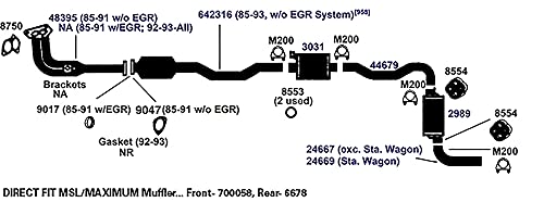 Exhaust Muffler AP Exhaust Products 700058