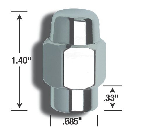 Short Shank Gorilla Automotive 72137 Lug Nuts (12mm x 1.50 Thread Size)