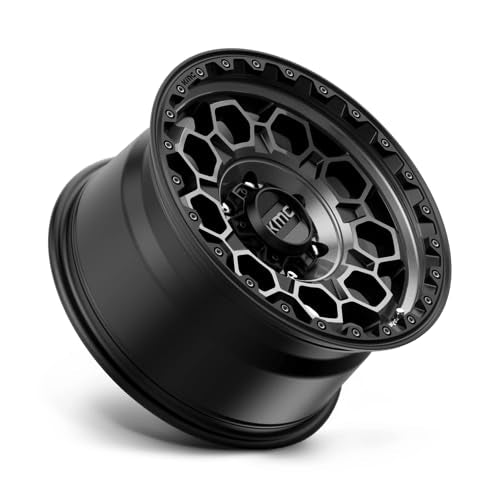 KMC 17X9 TREK 6X5.55 0mm SATIN BLACK WITH GRAY TINT - KM54579068400