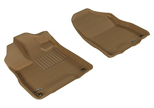 Kagu Floor Mat (TAN) 3D MAXpider Custom Fit for 2014-2020 Acura MDX - 1ST Row