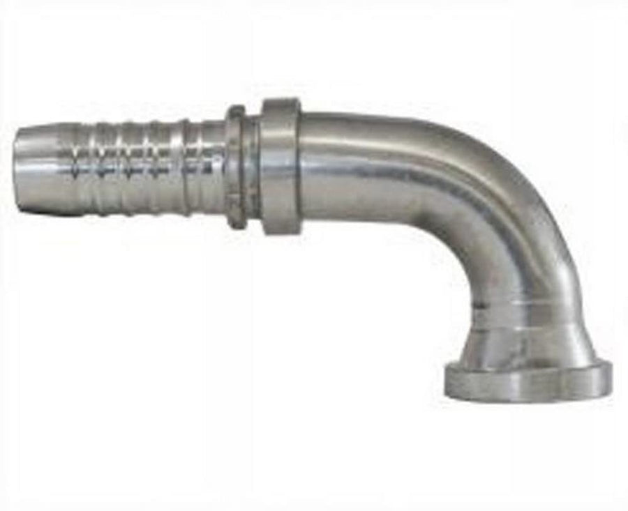 GlobalSpiral Couplings Gates 20GS-24FLH90S, Code 62 O-Ring Flange Heavy, Zinc Plated Carbon Steel, 6.50", 90° Bent Tube, 1 1/4" ID