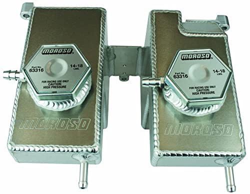 Moroso Dual Aluminum 43002 Coolant/Intercooler Tank, Fits Polaris RZR Turbo and Turbo S, 2016-Up