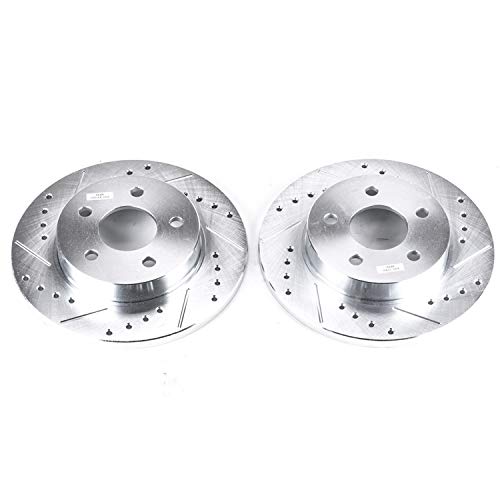 Power Stop Rear Drilled & Slotted Rotor Pair For Chevy Cobalt, Chevy HHR, Chevy Malibu, Pontiac G5, Pontiac G6, Pontiac Pursuit, Saturn Aura, Saturn Ion [Model Specific] AR8295XPR
