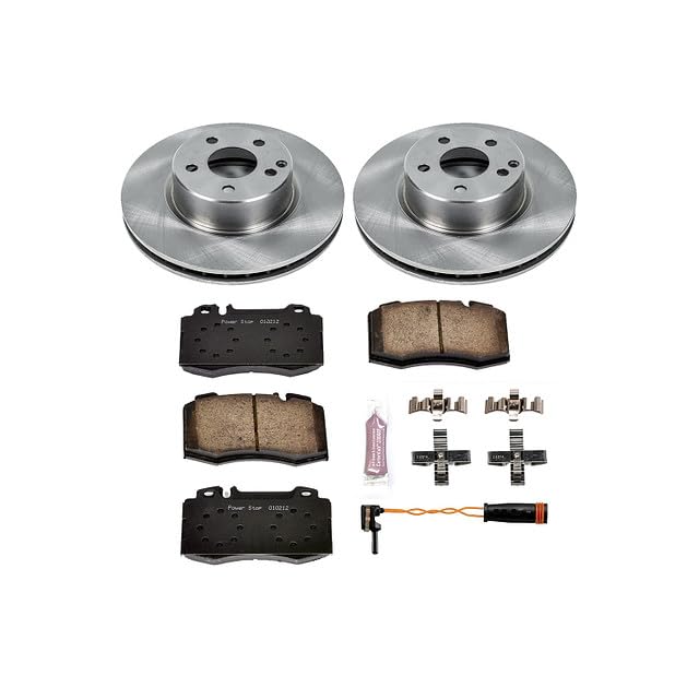 Power Stop Autospecialty KOE2932 Front Replacement Brake Kit-OE Brake Rotors & Ceramic Brake Pads For Mercedes-Benz CL500, Mercedes-Benz S, Mercedes-Benz S430, Mercedes-Benz S500 [Model Specific]