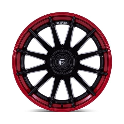 FUEL OFF-ROAD 24X12 FC403 BURN 5X5.0 4.77-44mm MATTE BLACK WITH CANDY RED LIP - FC403MQ24125044N