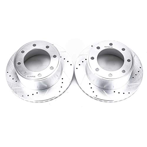 Power Stop Rear AR85116XPR Drilled & Slotted Rotor Pair For Ford F-250 Super Duty 2005-2012, Ford F-350 Super Duty 2005-2012 [Model Specific]
