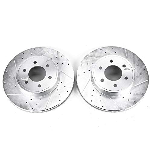 Power Stop AR8755XPR Evolution Front Drilled & Slotted Rotor Pair For Dodge Durango 2003 [Model Specific]