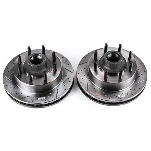 Power Stop Front AR8181XPR Drilled & Slotted Rotor Pair For Ford Excursion 2003-2005, Ford F-250 Super Duty 2003-2004, Ford F-350 Super Duty 2003-2004 [Model Specific]