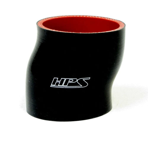 HPS Performance Silicone HTSOC-225-BLK High Temperature 4-ply Reinforced Straight Offset Coupler Hose, 75 PSI Maximum Pressure, 2-1/4" ID, Black
