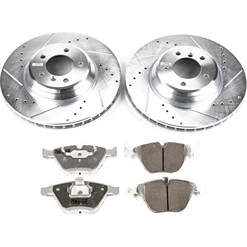 Power Stop K6159-26 Z26 Carbon Fiber Brake Pads with Drilled & Slotted Brake Rotors Kit