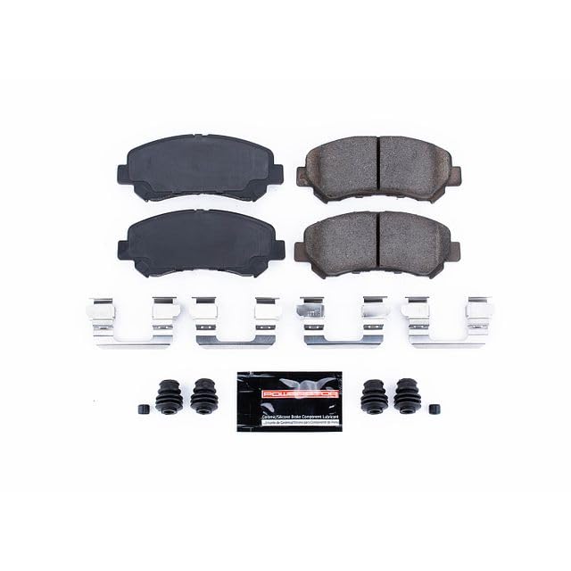 Power Stop Z23-1374 Z23 Evolution Sport Carbon Fiber Infused Ceramic Brake Pads with Hardware For Nissan Juke, Nissan Maxima, Nissan Sentra [Model Specific]