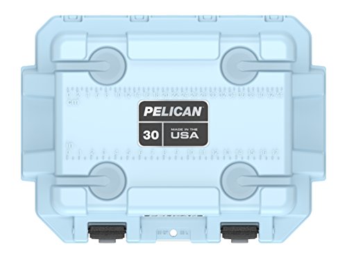 30QT Pelican Elite Cooler (Light Blue/Grey)