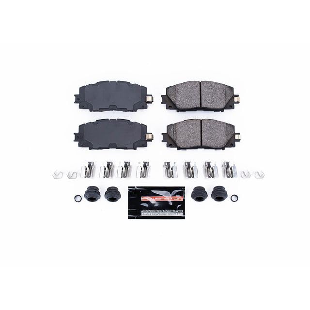 Power Stop Z23-1184 Z23 Evolution Sport Carbon Fiber Infused Ceramic Brake Pads with Hardware For Scion iQ 2013, Toyota Prius C 2012-2019, Toyota Yaris 2006-2018 [Model Specific]