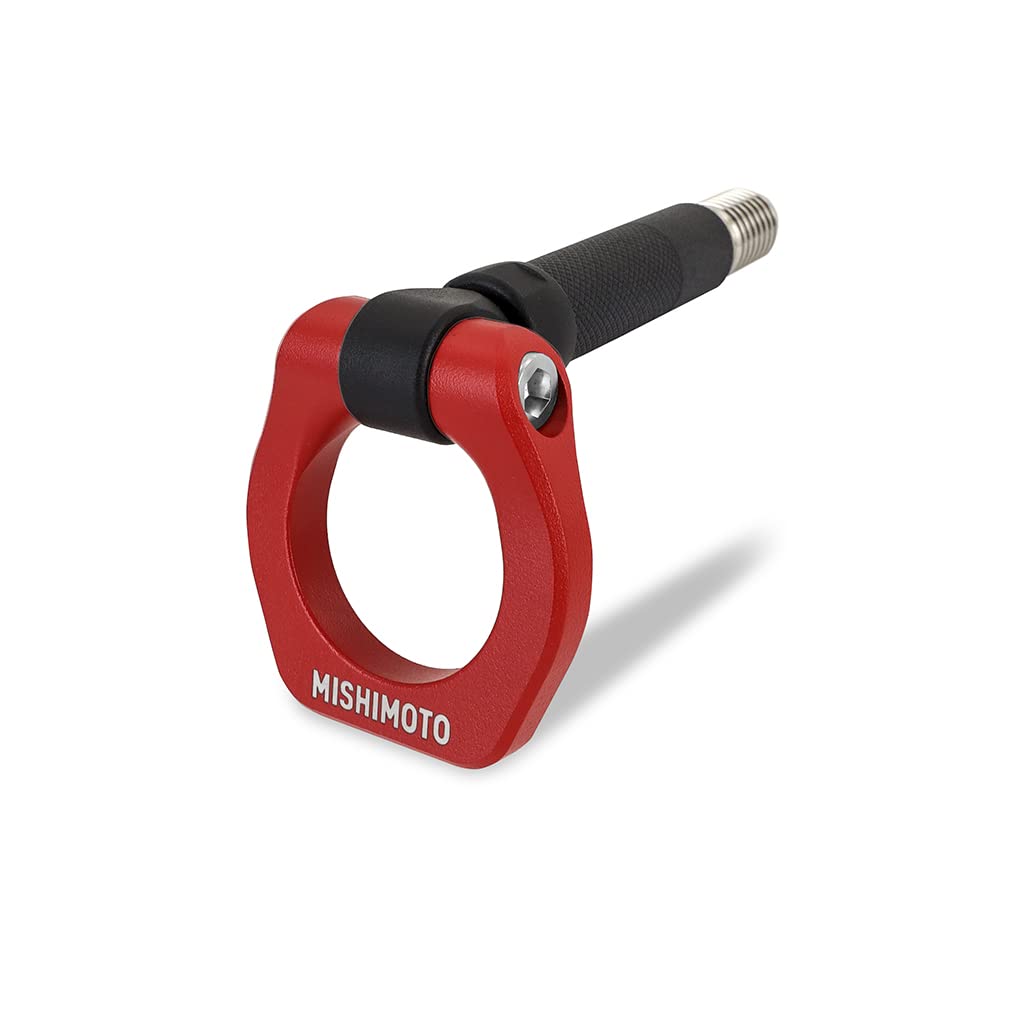 Racing Mishimoto Tow Hook, 91mm/BMW Style 20mm Thread, Red