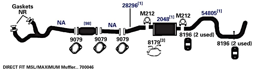 Exhaust Muffler AP Exhaust Products 700046